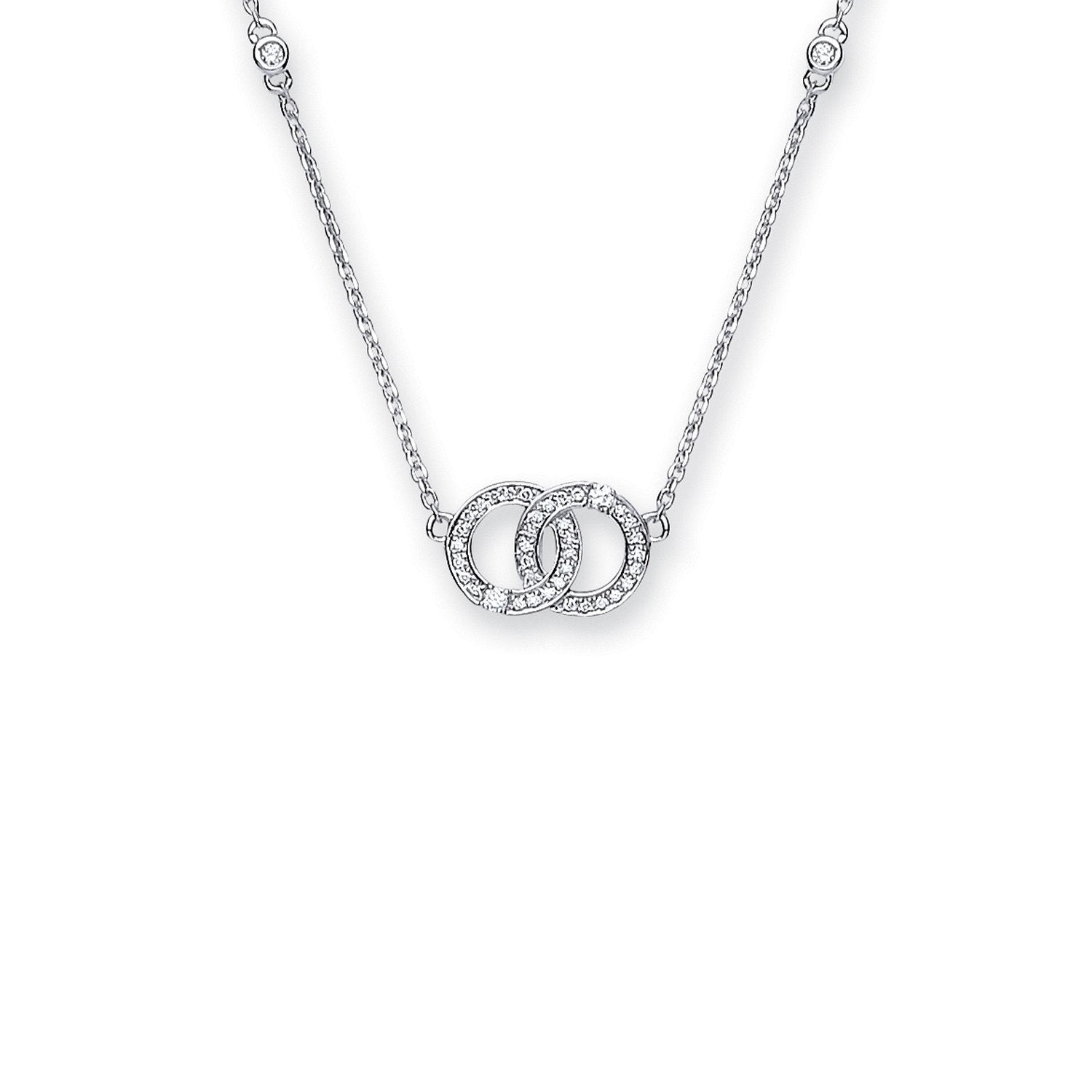 9ct White Gold 0.34ct Diamond Necklace (17in/43cm) Chain - Fine Necklace - Certified Authenti – Luxury Jewellery by Im